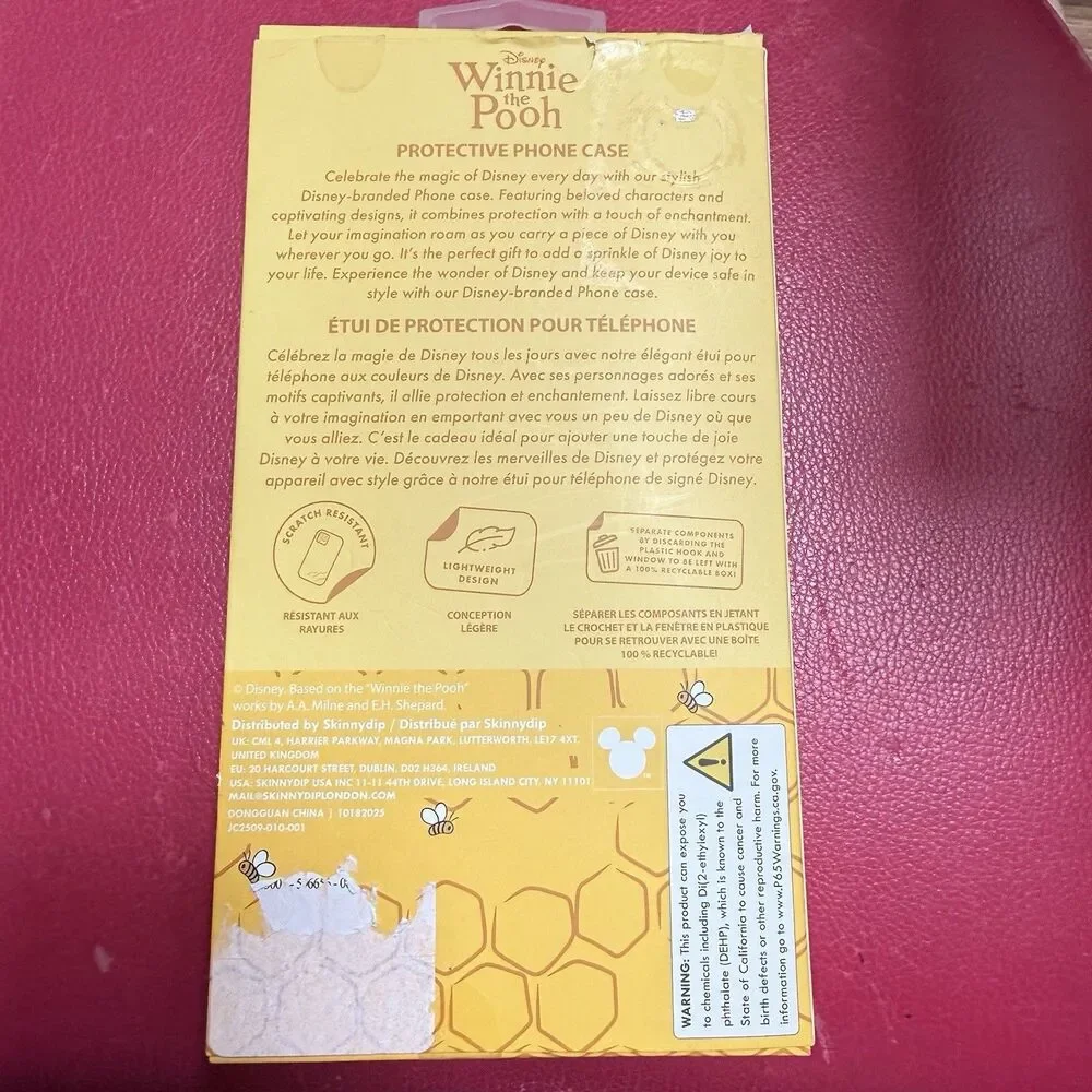 Disney Winnie The Pooh iPhone 13 / 14 / 15 Glitter Phone Case Honeypots Flowers